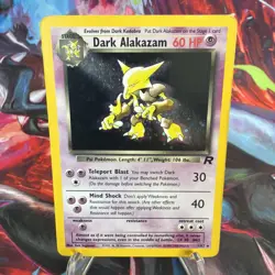 Alakazam TCG Dark 1/82 Unlimited Holo Rare Vintage 2000 Pokemon Card - Image 1