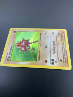 SHADOWLESS WOTC - Hitmonchan 7/102 - Base Set - Holo Rare Pokemon Card (D) - Image 3