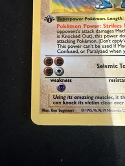 Pokemon Machamp Holo 1st Edition Shadowless Card Base Set 8/102 LP - Image 3