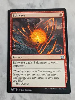 Boltwave | MTG FDN Foundations | Red Sorcery Burn Face Damage Opponent | NEW NM - Image 1