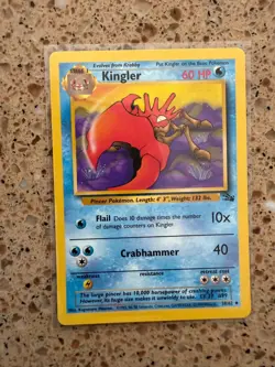 NM Pokemon Kingler 38/62 Fossil 1999 - Image 1