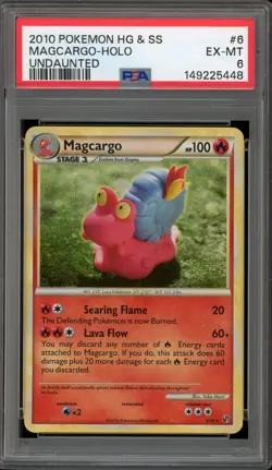 Pokemon Magcargo Undaunted Holo Rare #6 PSA 6 - Image 1