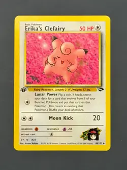 Erika's Clefairy 1st Edition 40/132 Gym Heroes Pokemon NM - Image 1