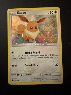 (3) Eevee - SM184 - Sun & Moon Promo - Cosmo Holo - Pokemon Card - Image 1