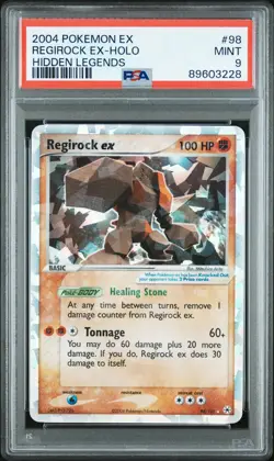 Pokemon Regirock ex EX Hidden Legends Holo Ultra Rare #98 PSA 9 Mint - Image 1