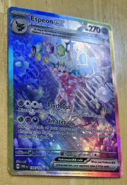 Espeon ex 155/131 SIR Prismatic Evolutions Pokemon Custom - Image 1