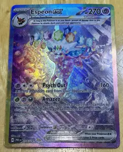 Espeon ex 155/131 SIR Prismatic Evolutions Pokemon Custom - Image 2
