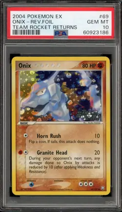 Pokemon Onix EX Team Rocket Returns Reverse Holo #69 PSA 10 Gem Mint - Image 1