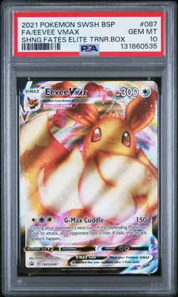 EEVEE VMAX #087 PSA 10 2021 Pokemon SWSH BSP Shining Fates - Image 1