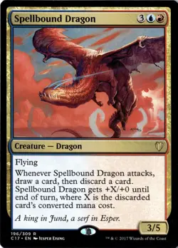 Spellbound Dragon LP/NM* Commander 2017 ENGLISH 196/309 mtg -UnltdCards - Image 1
