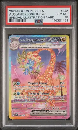 2024 POKEMON SSP EN-SURGING SPARKS #242/191 ALOLAN EXEGGUTOR EX PSA 10 SIR - Image 1