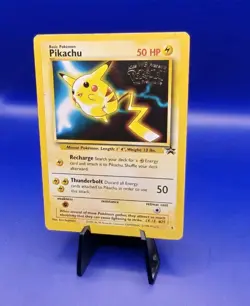 Pikachu 4 Black Star Movie Promo Stamped Non Holo WOTC TCG 1999 Pokemon Card - Image 2