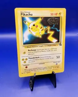 Pikachu 4 Black Star Movie Promo Stamped Non Holo WOTC TCG 1999 Pokemon Card - Image 3