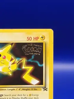 Pikachu 4 Black Star Movie Promo Stamped Non Holo WOTC TCG 1999 Pokemon Card - Image 5