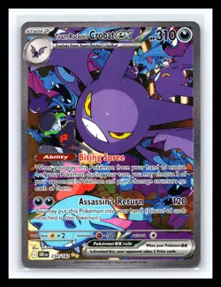 💥 Pokemon Team Rockets Crobat EX 234/182 Destined Rivals SIR Full Art Holo Rare - Image 1