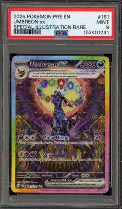 Pokemon Umbreon ex Prismatic Evolutions Special Illustration Rare #161 PSA 9 - Image 1