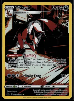 Thievul GG17/GG70 Crown Zenith Galarian Gallery Holo Pokemon - Image 1