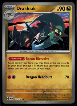 Drakloak 072/131 Prismatic Evolutions MASTERBALL Common Pokemon - Image 1