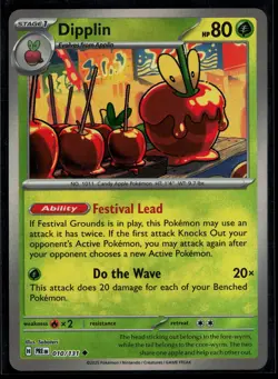 Dipplin 010/131 Prismatic Evolutions MASTERBALL Uncommon Pokemon - Image 1