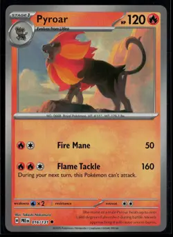 Pyroar 016/131 Prismatic Evolutions MASTERBALL Uncommon Pokemon - Image 1
