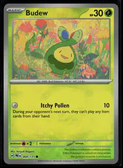 Budew 004/131 Prismatic Evolutions MASTERBALL Common Pokemon - Image 1