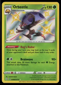 Orbeetle SV009/SV122 Shining Fates Shiny Vault Rare Shiny Pokemon - Image 1