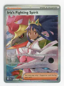 Pokemon TCG Iris's Fighting Spirit Ultra Rare Full Art Holo 180/159 Sv09 English - Image 1