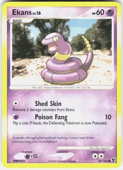 Ekans 66/106 Common Great Encounters Pokemon Near Mint - Image 1