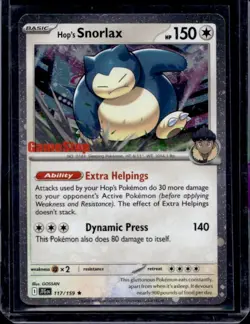 Pokemon TCG Snorlax Journey Together 117/159 GameStop Holo Promo - Image 1