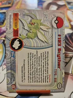 Pokemon Scyther Toops #123 Non Holo Played - Image 2