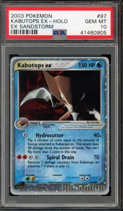 Pokemon Kabutops ex EX Sandstorm Holo Ultra Rare #97 PSA 10 Gem Mint - Image 1