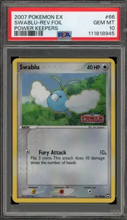 Pokemon Swablu EX Power Keepers Reverse Holo #66 PSA 10 Gem Mint - Image 1