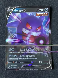 Pokemon TCG Gengar v Fusion Strike 156/264 Holo Ultra Rare - Image 1