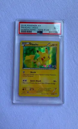 2016 Pokemon Pikachu 26/83 XY Generations Holo STAMPED Toys R Us Promo - PSA 9 - Image 3