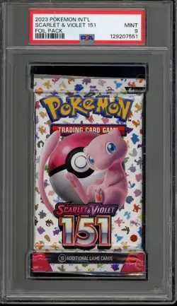 Pokemon 151 MEW EN Sealed Booster Pack PSA 9 Mint - Image 1