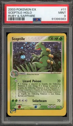 Pokemon Sceptile EX Ruby & Sapphire Holo Rare #11 PSA 9 Mint - Image 1