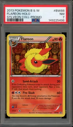 Pokemon Flareon Sylveon Coll. Black Star Holo Promo BW88 PSA 7 - Image 1