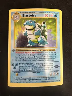 Pokemon Blastoise 2/102 Base Set Holo 1st Edition LP/MP - Image 1