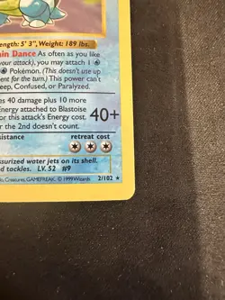 Pokemon Blastoise 2/102 Base Set Holo 1st Edition LP/MP - Image 2