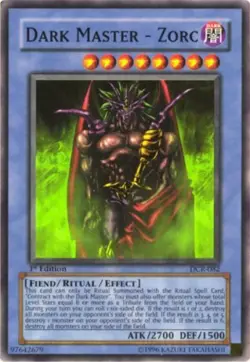 Lightly Played, English Yu Gi Oh Dark Master - Zorc - DCR-082 - Super Rare - Unl - Image 1