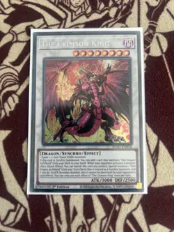 YUGIOH 1st Ed BLZD-EN036 SECRET RARE THE CRIMSON KING - Image 1