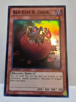 Yu-Gi-Oh! - Red-Eyes B. Chick (LCJW-EN038) - Super Rare 1st Ed. - Lightly Played - Image 1