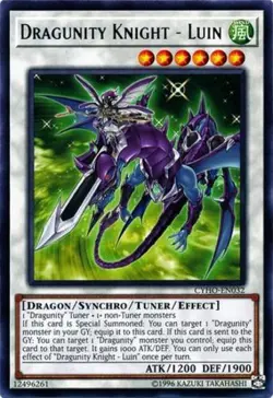 1 x Dragunity Knight - Luin - CYHO-EN032 - Rare - Unlimited Edition Near Mint, E - Image 1