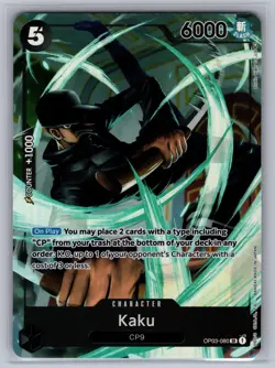 Kaku (080) (Alternate Art) OP03-080 Pillars of Strength One Piece Foil NM - Image 1