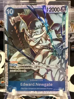 One Piece Carrying On His Will Edward Newgate Super Rare #OP13-042 NM 14A - Image 1