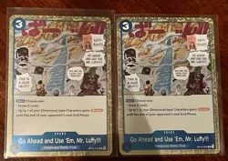 One Piece - Go Ahead and Use 'Em, Mr. Luffy!!! OP15-055 Foil (x2) - Image 1
