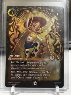 Jessie Lively Cowgirl -Enchanted- Disney Lorcana Wilds Unknown Foil 223/204 SSP - Image 1