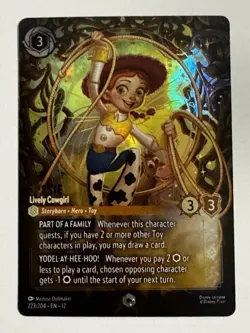 Jessie Lively Cowgirl -Enchanted- Disney Lorcana Wilds Unknown Foil 223/204 SSP - Image 2