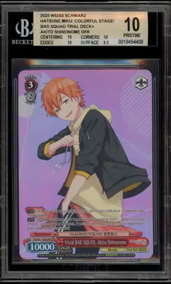 Weiss Schwarz Vivid Bad Squad Akito Shinonome Miku PJS/S91-TE43OFR OFR BGS 10 - Image 1