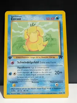 Pokemon Enton 1.Edition 65/82, Rocket set, DE, Karte, TCG - Image 1